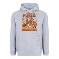 Heather Grey Have a melanin Christmas black girl sneakers Heavyweight Hoodie - RanaPortraitStore