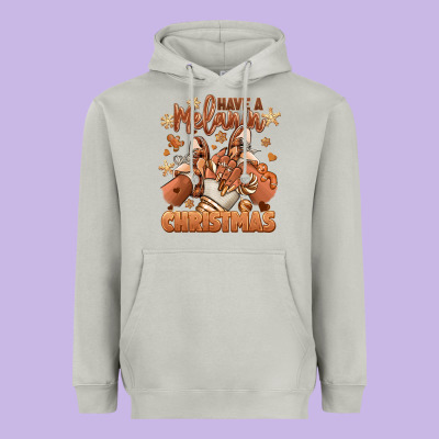 Heavyweight Hoodie Have a melanin Christmas black girl sneakers