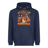 Navy Have a melanin Christmas black girl sneakers Heavyweight Hoodie - RanaPortraitStore