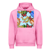 Fuchsia Pink summer and leaf seamless pattern Urban Hoodie - BundleAndBundleShop