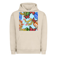 Pigment French Oak summer and leaf seamless pattern Urban Hoodie - BundleAndBundleShop