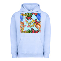 Pigment Grape Ice summer and leaf seamless pattern Urban Hoodie - BundleAndBundleShop