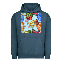 Pigment Midnight Navy summer and leaf seamless pattern Urban Hoodie - BundleAndBundleShop