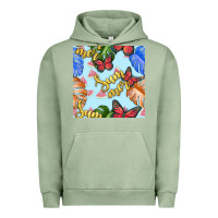 Pigment Oil Green summer and leaf seamless pattern Urban Hoodie - BundleAndBundleShop