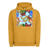Pigment Peanut Butter summer and leaf seamless pattern Urban Hoodie - BundleAndBundleShop