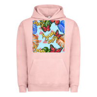 Pigment Salmon summer and leaf seamless pattern Urban Hoodie - BundleAndBundleShop