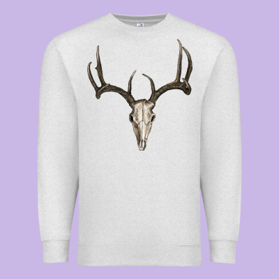 Deer Skull Premium Sweatshirt Designed By Ranaportraitstore