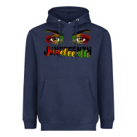 Navy Juneteenth eyes Heavyweight Hoodie - RanaPortraitStore