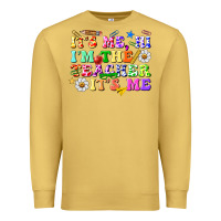 Antique Gold its me hi im the teacher its me Premium Sweatshirt - texasbilliewilder