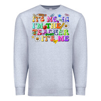 Heather Grey its me hi im the teacher its me Premium Sweatshirt - texasbilliewilder
