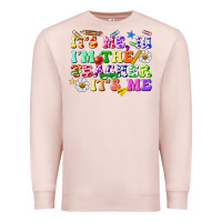 Pale Pink its me hi im the teacher its me Premium Sweatshirt - texasbilliewilder