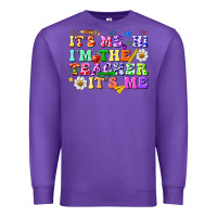 Purple its me hi im the teacher its me Premium Sweatshirt - texasbilliewilder