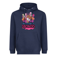 Navy Just a girl obsessed with sneakers Heavyweight Hoodie - RanaPortraitStore