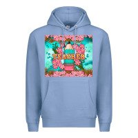 Colony Blue teacher floral pencil tumbler Premium Hoodie - BundleAndBundleShop