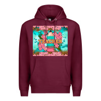 Burgundy teacher floral pencil tumbler Premium Hoodie - BundleAndBundleShop