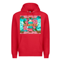 Red teacher floral pencil tumbler Premium Hoodie - BundleAndBundleShop