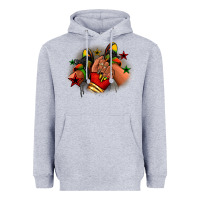 Heather Grey Juneteenth black girl sneakers Heavyweight Hoodie - RanaPortraitStore