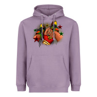 Lavender Juneteenth black girl sneakers Heavyweight Hoodie - RanaPortraitStore