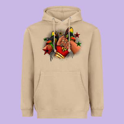 Heavyweight Hoodie Juneteenth black girl sneakers