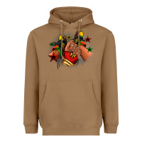 Toasted Coconut Juneteenth black girl sneakers Heavyweight Hoodie - RanaPortraitStore