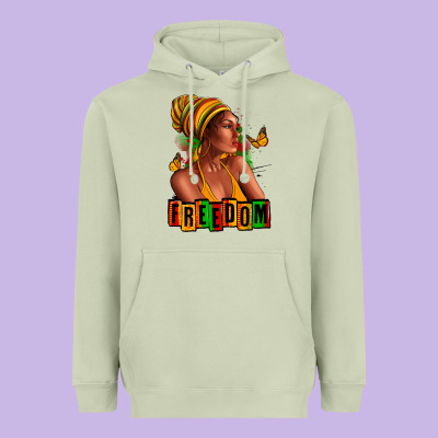 Heavyweight Hoodie Juneteenth freedom afro woman