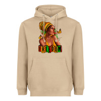 Mushroom Juneteenth freedom afro woman Heavyweight Hoodie - RanaPortraitStore
