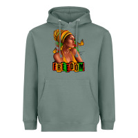 Sage Juneteenth freedom afro woman Heavyweight Hoodie - RanaPortraitStore