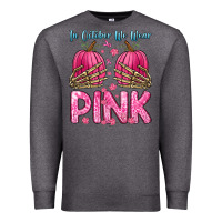 Charcoal Heather in october we wear pink Premium Sweatshirt - Zillion Design Studio