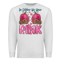 Oatmeal Heather in october we wear pink Premium Sweatshirt - Zillion Design Studio