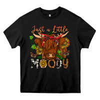 Black Just a Little Moody Heavy Core Tee - CowhideDigitalArt
