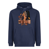 Navy It's the melanin for me Heavyweight Hoodie - RanaPortraitStore