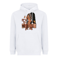 White It's the melanin for me Heavyweight Hoodie - RanaPortraitStore