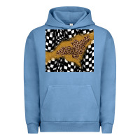 Pigment Pebble Blue racing glitter leopard Urban Hoodie - JahusDesignShop