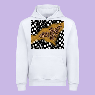 Racing Glitter Leopard Urban Hoodie Designed By Jahusdesignshop