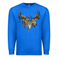 True Royal boho deer skull sunflowers and gemstone Premium Sweatshirt - RanaPortraitStore