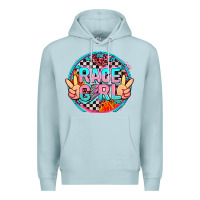 Blue Mist race girl with leopard and peace hand Premium Hoodie - AdoDesignShop