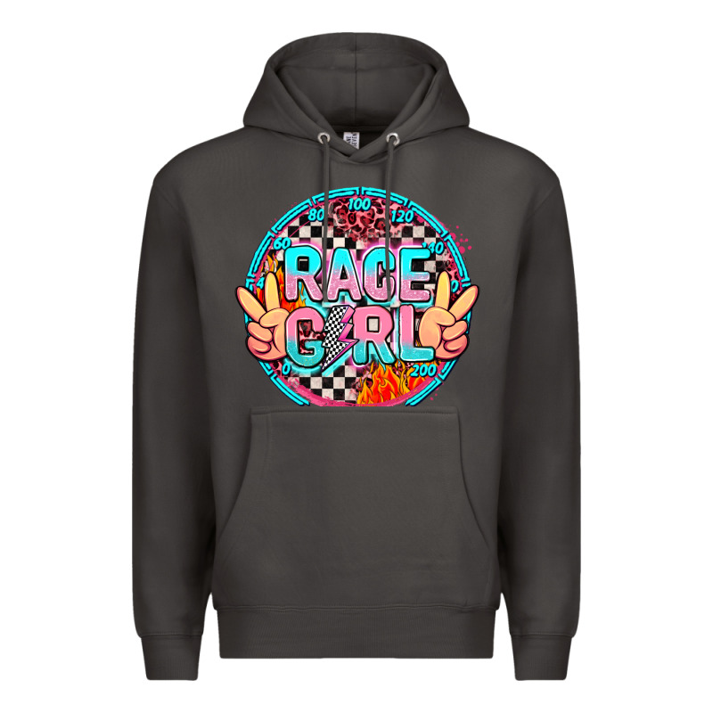 Race Girl With Leopard And Peace Hand Premium Hoodie by AdoDesignShop | Teevron
