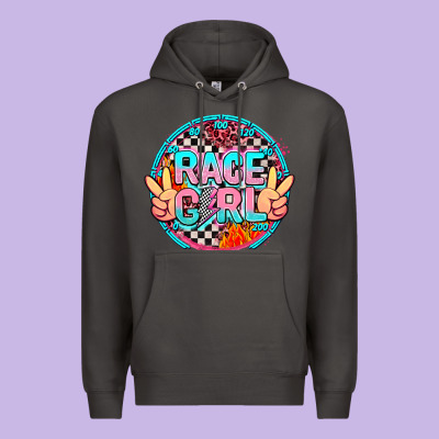Race Girl With Leopard And Peace Hand Premium Hoodie Designed By Adodesignshop