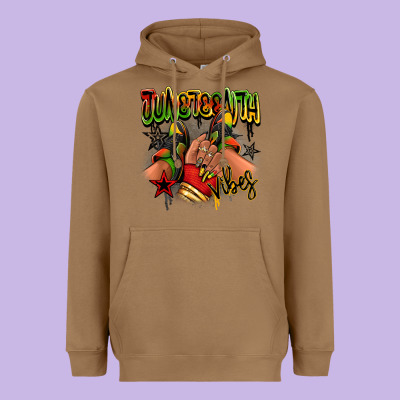 Heavyweight Hoodie Juneteenth vibes black girl sneakers