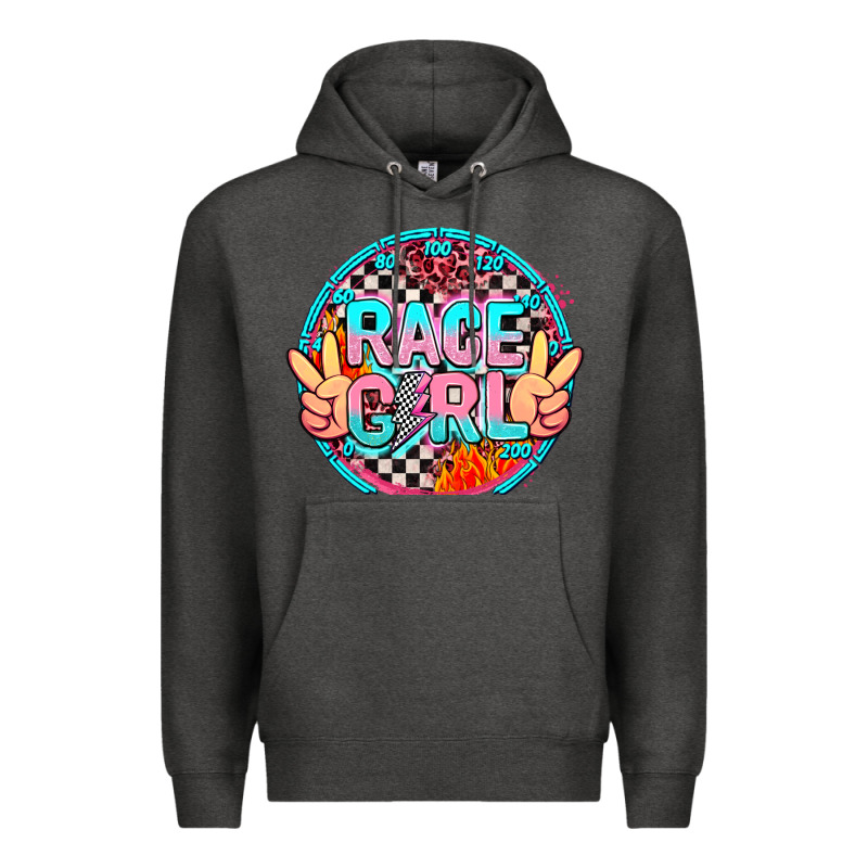 Race Girl With Leopard And Peace Hand Premium Hoodie by AdoDesignShop | Teevron