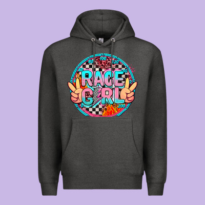 Race Girl With Leopard And Peace Hand Premium Hoodie Designed By Adodesignshop