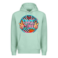 Seafoam race girl with leopard and peace hand Premium Hoodie - AdoDesignShop