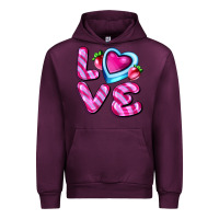 Mauve Wine love with strawberry candy Urban Hoodie - AdoDesignShop