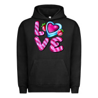 Pigment Black love with strawberry candy Urban Hoodie - AdoDesignShop
