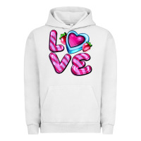 Pigment Lunar Rock love with strawberry candy Urban Hoodie - AdoDesignShop