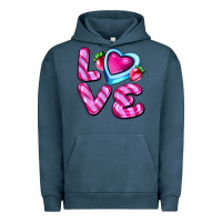Pigment Midnight Navy love with strawberry candy Urban Hoodie - AdoDesignShop