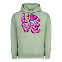 Pigment Oil Green love with strawberry candy Urban Hoodie - AdoDesignShop