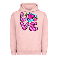 Pigment Salmon love with strawberry candy Urban Hoodie - AdoDesignShop