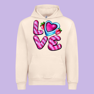 Love With Strawberry Candy Urban Hoodie Designed By Adodesignshop
