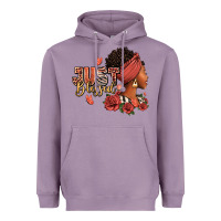 Lavender Just blessed afro woman with roses Heavyweight Hoodie - RanaPortraitStore